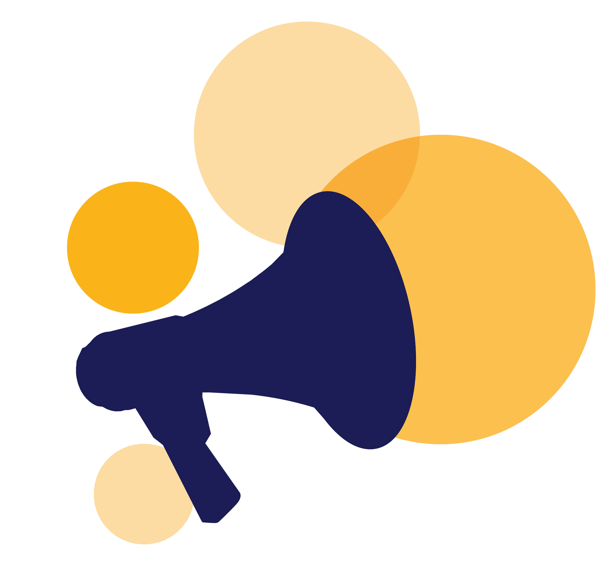 Silhouette of a megaphone