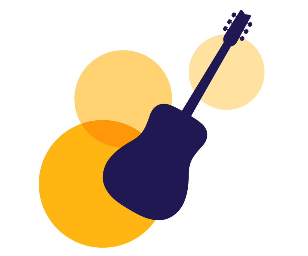 Silhouette of guitar