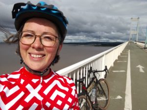 Judith out on a ride during her challenge