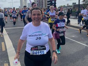 Jo runs the London Marathon